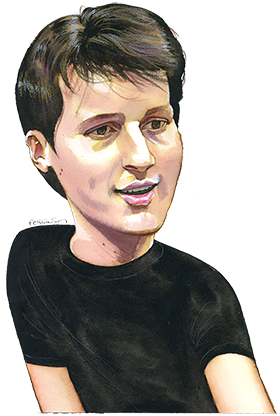 James Ferguson's illustration of Pavel Durov