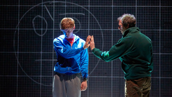 Luke Treadaway as Christopher (left) with Sean Gleeson as Ed in 'The Curious Incident ... '