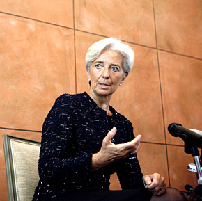 Helping hand: Christine Lagarde, IMF managing director, offered Italy an €80bn line of credit