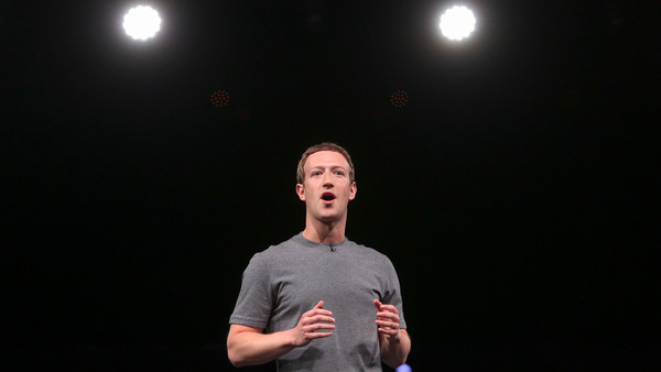 Mark Zuckerberg, chief executive officer of Facebook Inc., speaks at the Samsung Electronics Co. Unpacked launch event ahead of the Mobile World Congress in Barcelona, Spain, on Sunday, Feb. 21, 2016. Mobile World Congress, an annual phone-industry event organized by GSMA Ltd., runs from Feb 22 to Feb 25. Photographer: Chris Ratcliffe/Bloomberg *** Local Caption *** Mark Zuckerberg