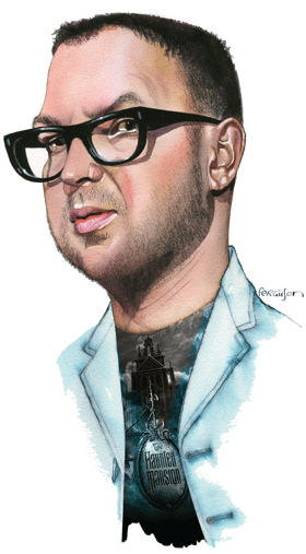 Illustration by James Ferguson of Cory Doctorow