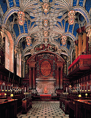 Henry VIII installed the vaulted ceiling of Hampton Court’s Chapel Royal in 1535-36