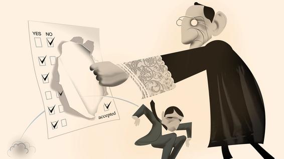 'Why citizenship tests are full of holes' illustration