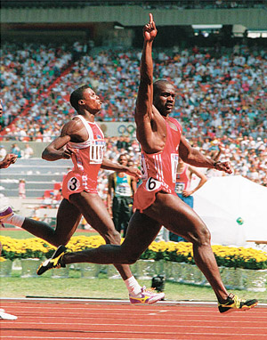 Ben Johnson and Carl Lewis