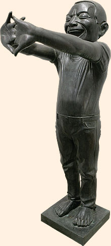 'Contemporary Terracotta Warrior No. 10' (2007) by Yue Minjun at Rhona Hoffman Gallery
