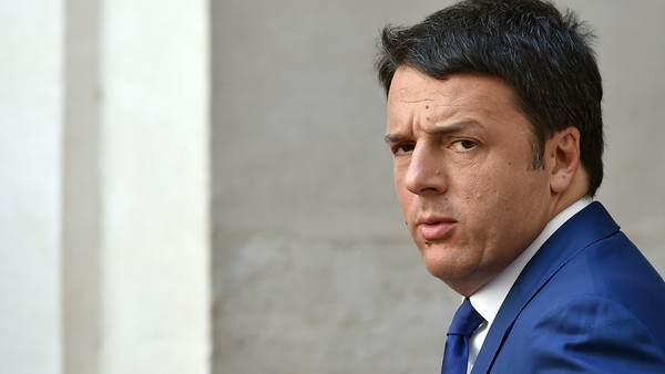 El primer ministro de Italia Matteo Renzi