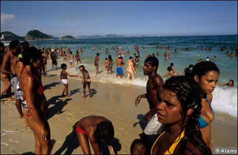 Bathers at Copacobana Beach, Rio de Janeiro