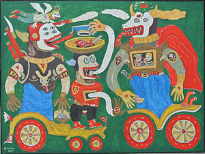 'Komedi Mafia Peradilan Indonesia' (2008) by Heri Dono at Art:1 by Mondecor Gallery