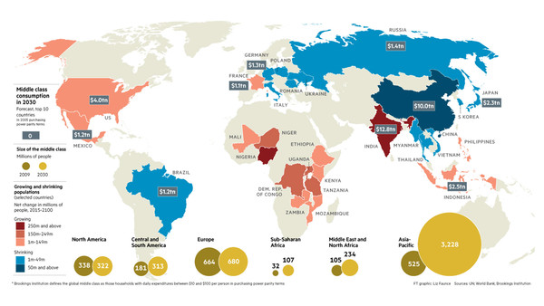 World demographic map