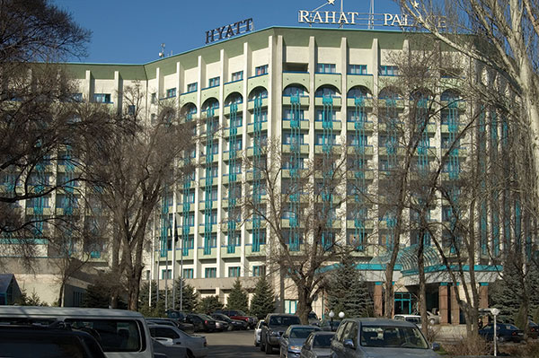 The Hyatt hotel in Almaty, Kazakhstan